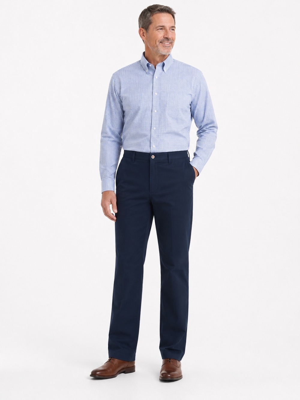 Classic Wrangler Rancher Polyester Navy Blue Pants